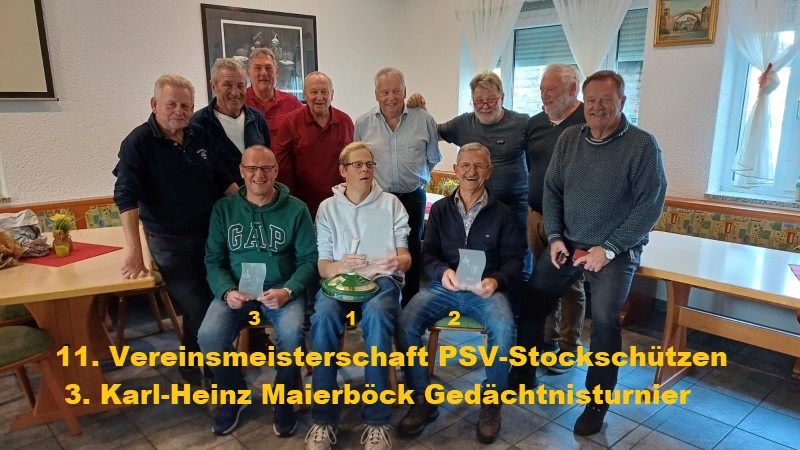 11. Vereinsmeisterschaft PSV-Stockschützen / 3. Karl-Heinz Maierböck Gedächtnisturnier