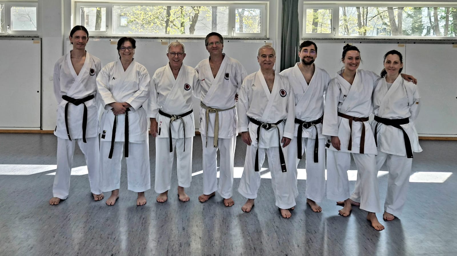 Trainer-Meeting 2026 (v. l. n. r.: Simon G., Tanja N., Siggi V., Peter V., Herbert I., Dietmar S., Emma C., Julia J.)